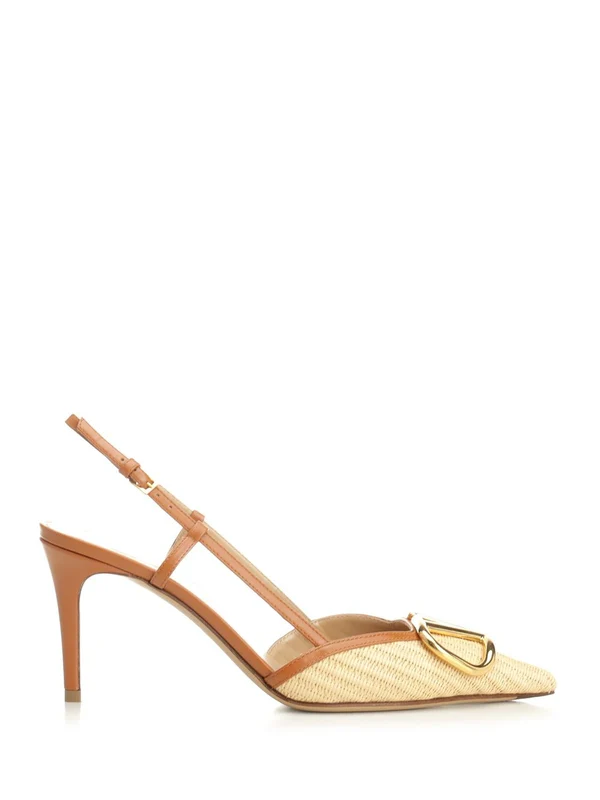 Valentino Beige Slingback Heels