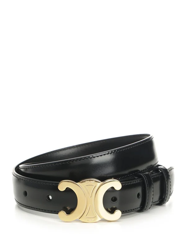 Celine Black Leather Belts