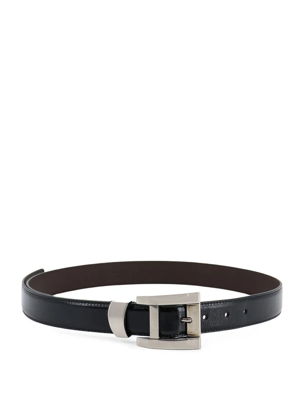 Versace Black Leather Belts