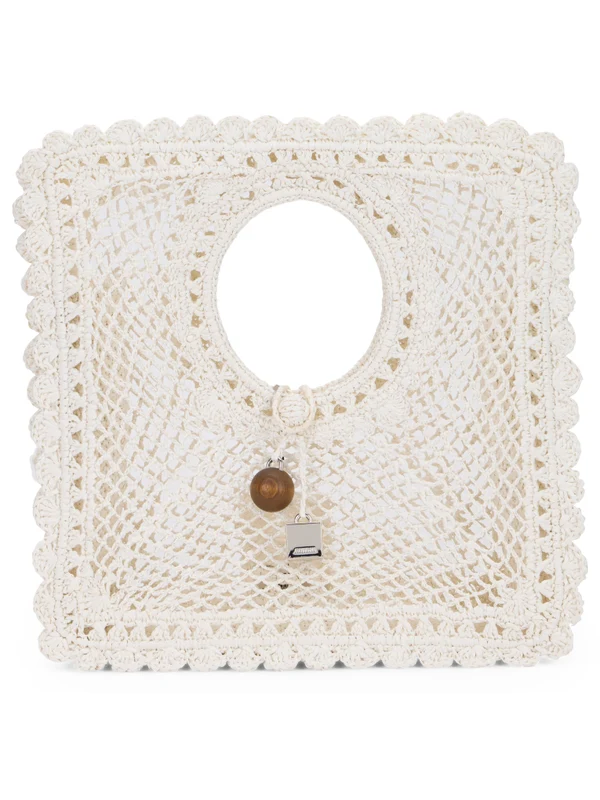 Jacquemus Ivory Tote Bags