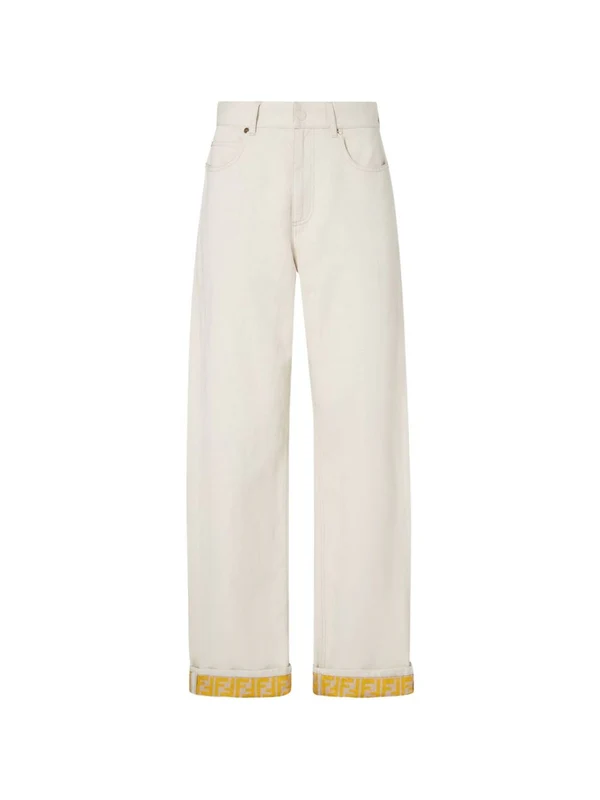 Fendi White Denim Pants