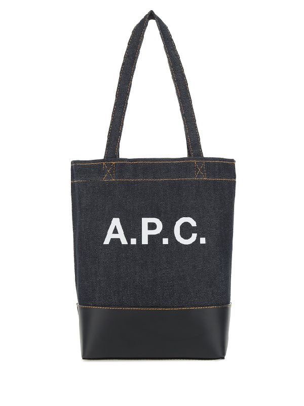 Axel Logo Printing Denim
Leather Tote Bag