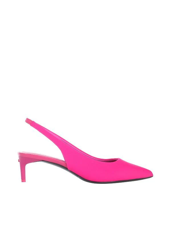 Pink Fabric Slingback Heel
