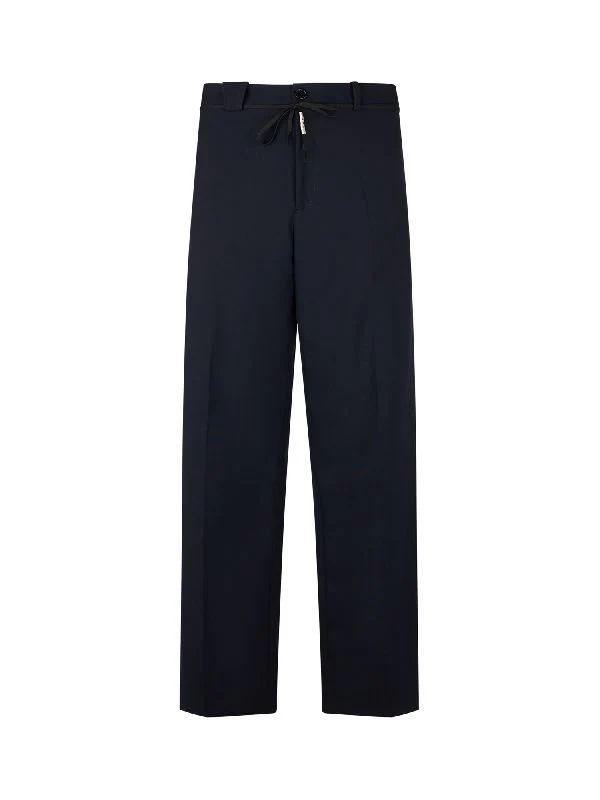 Tropical Straight Wool Pants